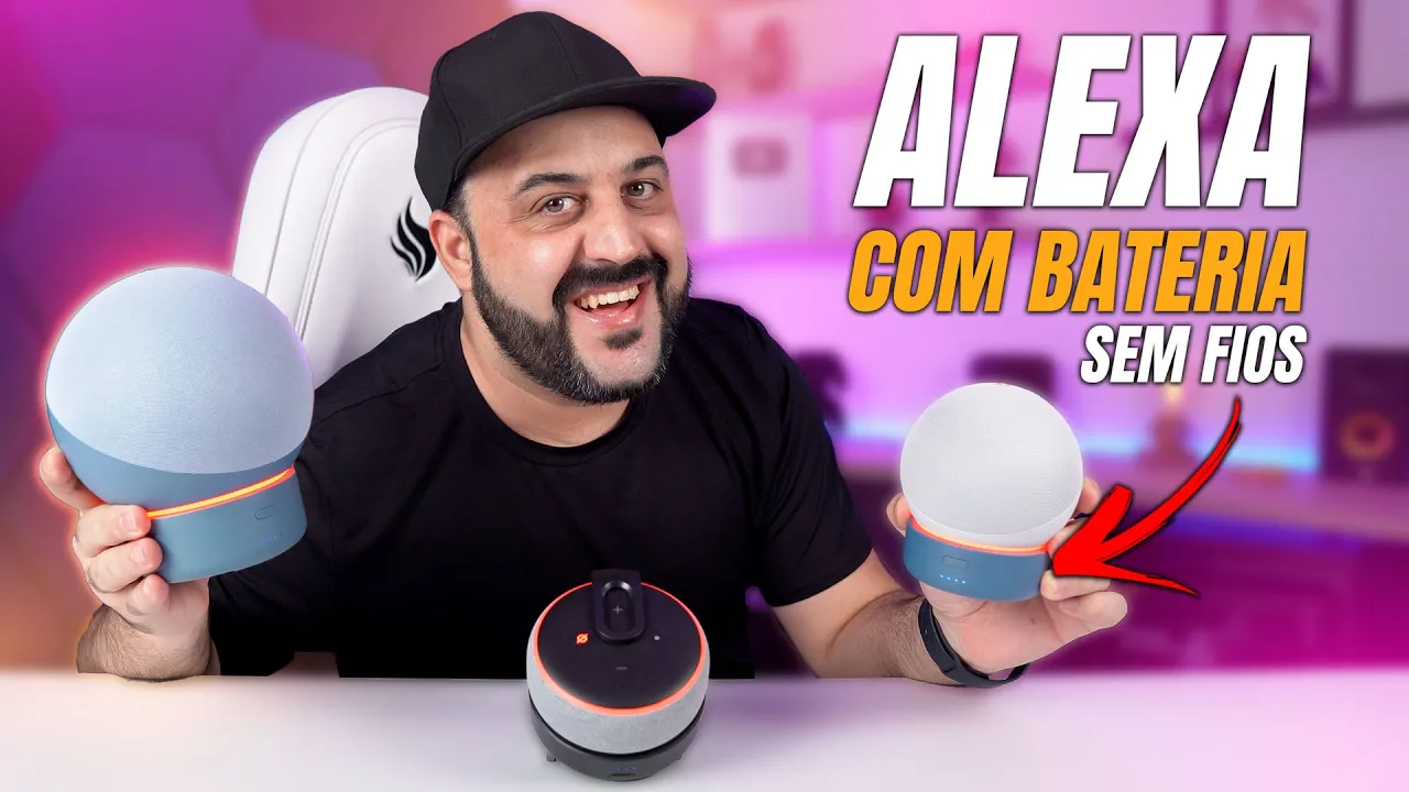 TURBINEI minhas ECHO DOTs - ALEXA com BATERIA Funcionando fora da TOMADA