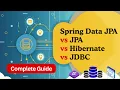 JDBC vs Hibernate vs JPA vs Spring Data JPA Java Spring Boot Interview Q15