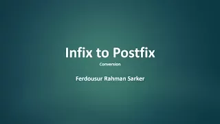 Infix to Postfix Conversion - Data Structure Bangla Tutorial
