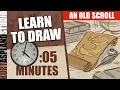 How to draw a old scroll