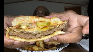 Massive Juicy Burger Hangover Burger From Pepe s