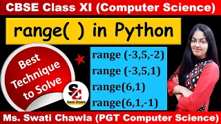 range function in Python Python range function with example CBSE Class 11 and 12 Computer Science