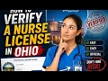 How to verify a nurse license in Ohio