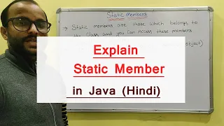 Static member in Java with example Hindi Java beginners - 35