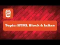 HTML5 Bangla Tutorial HTML Block and Inline