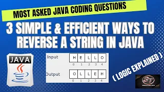 Top 3 Ways to Reverse a String In Java Logic Explained Most Asked coding question