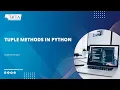 Tuple methods in python Built-in methods in Python Methods in Tuple BITA Academy