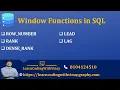 Advanced SQL - Window Functions Explained Ranking Trend Analysis Real Examples