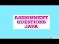 Java questions Lab assignment