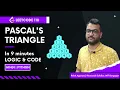 LeetCode 118 - Pascal s Triangle Pattern-Based DSA Explained in Hindi Python Code