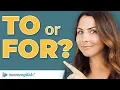 Download Lagu How to Use TO \u0026 FOR ⚡️English Prepositions | Common Grammar Mistakes