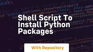 shell script to install python packages