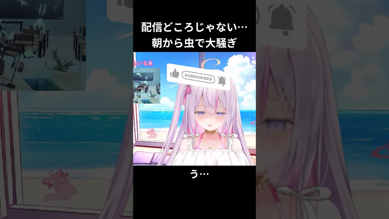 配信どころじゃない…朝から虫で大騒ぎ🥺