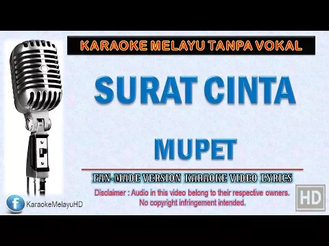 Download MP3 Mupet - Surat Cinta | Karaoke | Tanpa Vokal | Minus One | Lirik Video HD