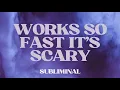 THIS SUBLIMINAL WORKS SO FAST IT S SCARY REAL RESULTS