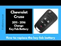 Chevrolet Cruze Key Fob Battery Replacement 2011 - 2016