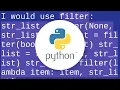 Remove empty strings from a list of strings