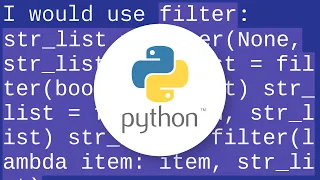 Remove empty strings from a list of strings