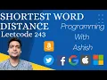 Leetcode 243 Shortest Word Distance Programming With Ashish