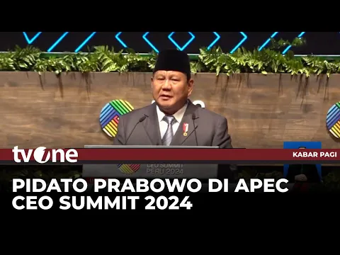 Presiden Prabowo jadi Pembicara di Gelaran APEC Ceo Summit 2024