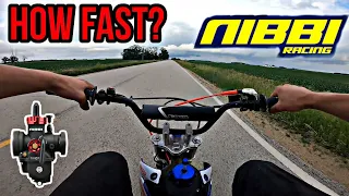 Does the NIBBI Carburetor Make Your Pit Bike FASTER 125cc SSR Top Speed Test