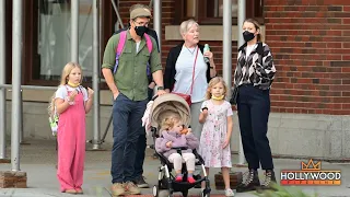 Blake Lively Ryan Reynolds with kids during family outing in NYC