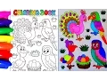 Learning COLORS for children Coloring pages Coloring Book Rainbow Color Birds for kids
