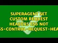 superagent set custom request headers es6 not Access-Control-Request-Headers 2 Solutions