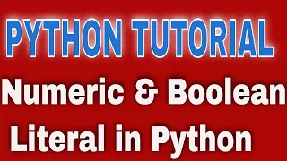 Numeric and Boolean Literal in Python Sumita Arora Class 11 CBSE Class XI Computer Science