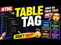 HTML Tables Made EASY Learn table tr th td in Minutes