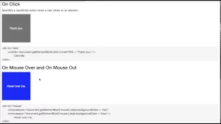 JavaScript DOM Events