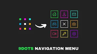 9 Dots Navigation Menu Using HTML CSS JavaScript