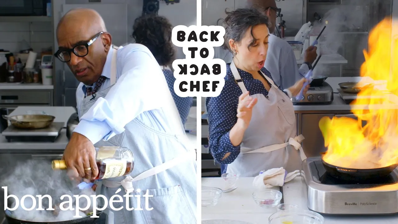 Al Roker Tries to Keep Up with a Professional Chef   Back-to-Back Chef   Bon Apptit