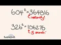 Square ANY number up to 1000 in 5 seconds - math trick