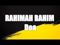 Lagu Rahimah Rahim ~ Doa '