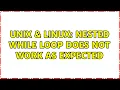 Unix Linux Nested While loop does not work as expected