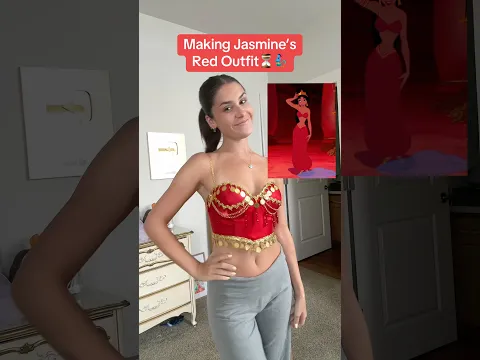 Making Jasmine’s red outfit! Pt. 2! Full length video tomorrow morning! #jasmine #jasminecosplay