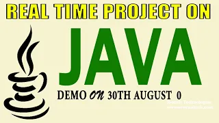 New Batch On Java Real Time Project 30th August 07 30 AM Sreenu Technologies Live