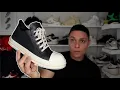 RICK OWENS Black Leather Low Sneakers Review ON FOOT