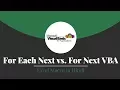 For Each Next vs For Next VBA Part 1 Excel Macro