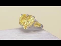 Judith Ripka Sterling 15 30 cttw Yellow Diamonique Heart Ring on QVC