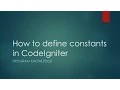 How to define constants in CodeIgniter 3