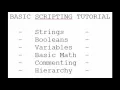 ROBLOX Lua - Basic Scripting Tutorial