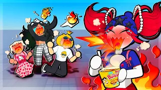 EATING SPICY NOODLES TOGETHER... (challange)