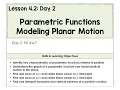 4 2-B Parametric Functions Modeling