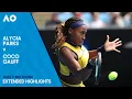Alycia Parks v Coco Gauff Extended Highlights Australian Open 2024 Third Round
