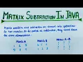 Matrix Subtraction in Java Hindi Subtraction in 2D array lec-55