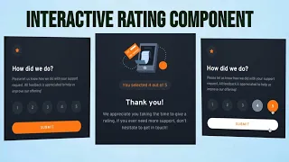Interactive rating component Frontend Mentor Challenge