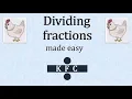 Dividing fractions KFC method Keep Flip change Made easy Maths revision