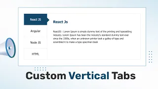 How to Create Custom Vertical Tabs using HTML CSS and JaveScript No Framework or Bootstrap
